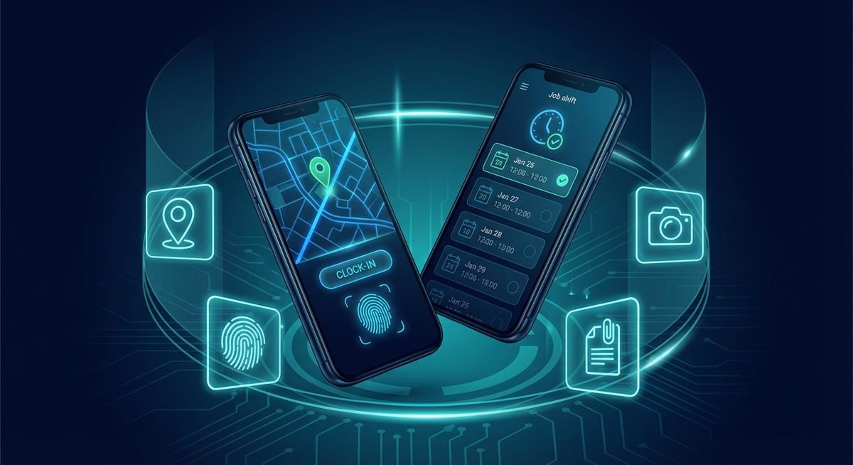 Vespect support worker mobile app showing shift schedule