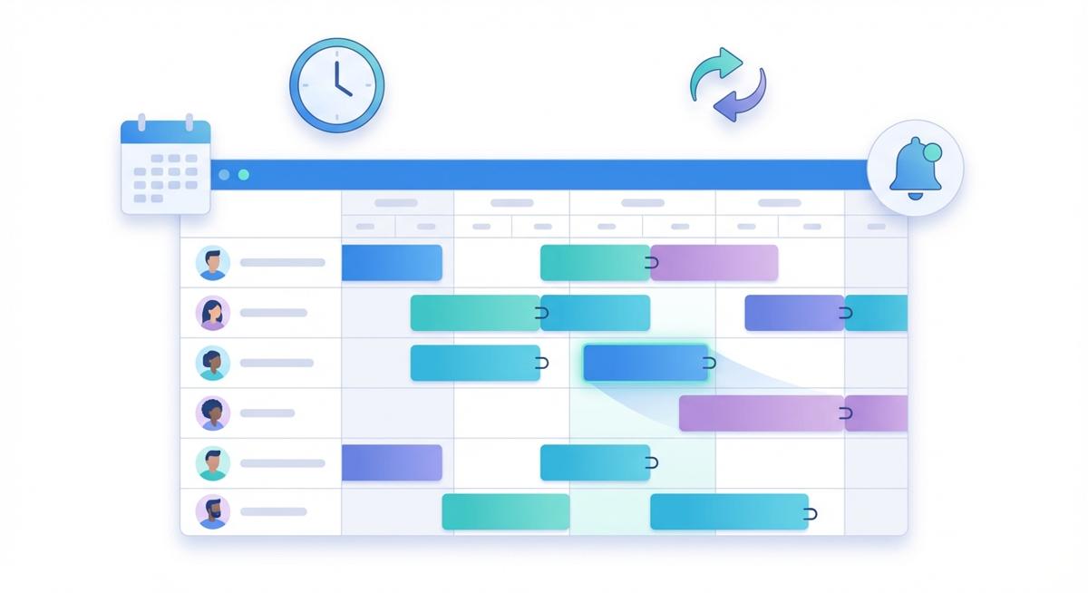 Vespect scheduling interface with drag and drop roster