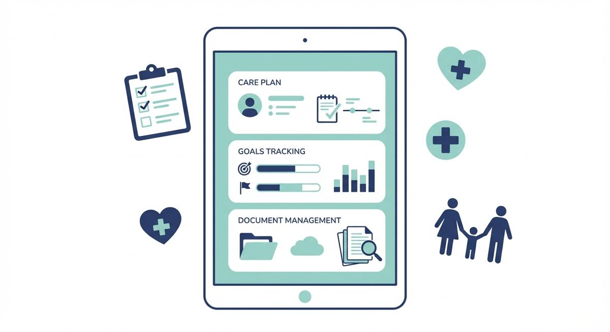 Vespect care management dashboard showing client profiles and care plans